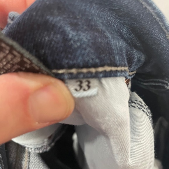 7 For All Mankind Austyn Relaxed Straight Leg Jeans Dark Wash Mens 33 USA Made - Picture 10 of 10